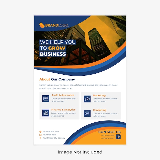 Modern corporate business flyer template