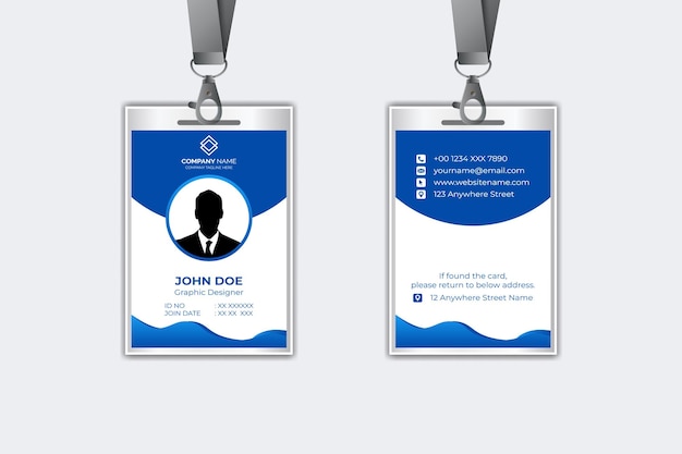 modern corporate business id card template design