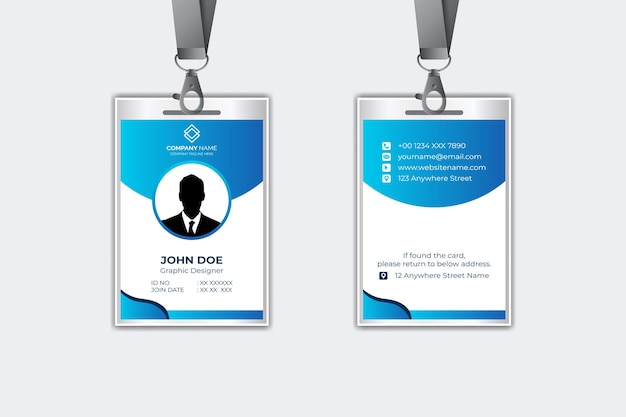 modern corporate business id card template design