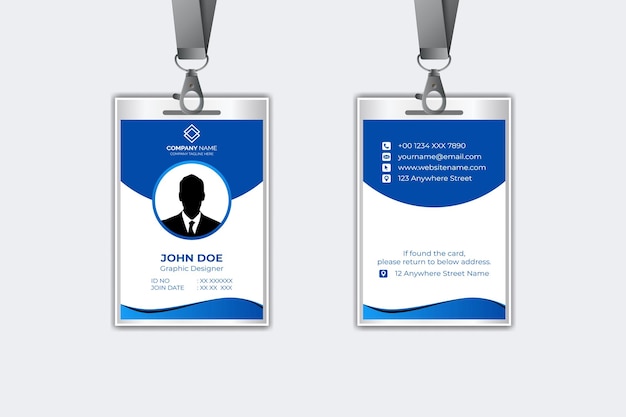 modern corporate business id card template design