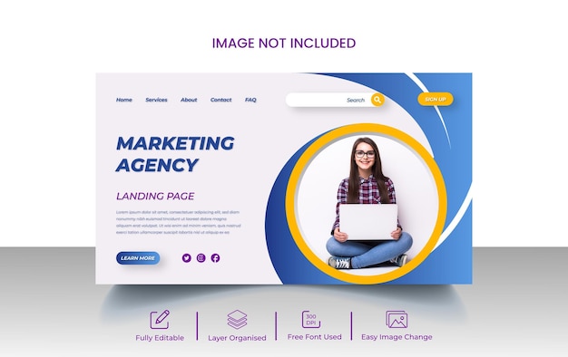 Modern corporate business landing page template