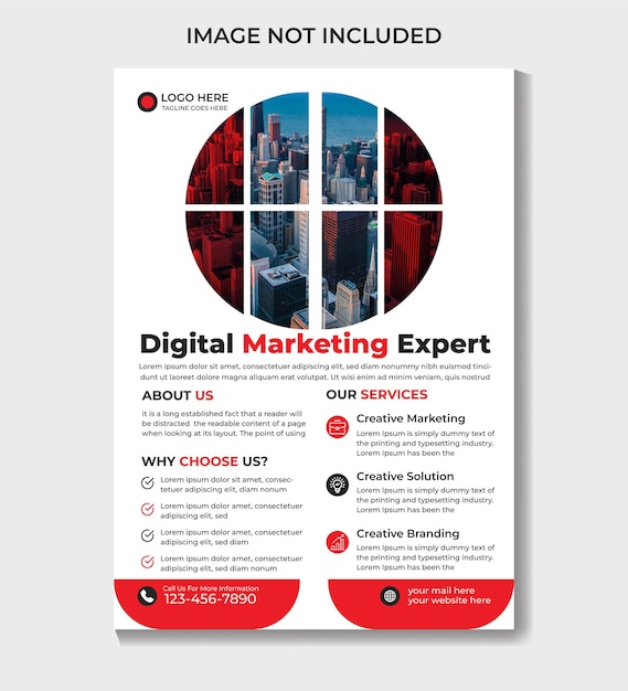 Modern corporate business marketing flyer template design