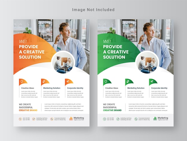 Modern corporate business multipurpose flyer layout design