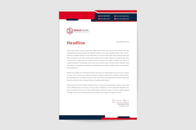 Modern corporate company letterhead