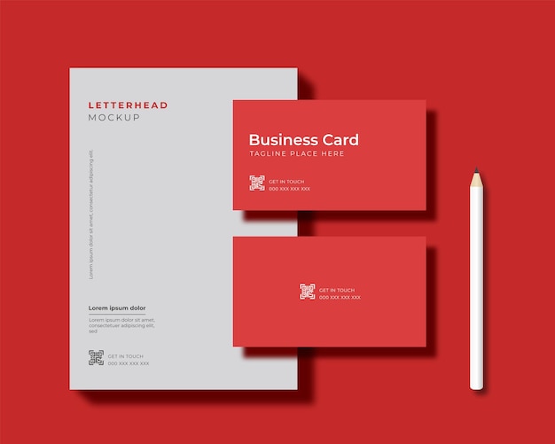 Vector modern corporate company stationary letterhead mockup design