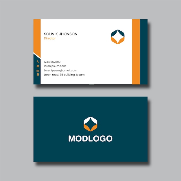 Vector modern corporate creative business card design