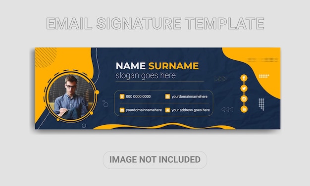 Modern and corporate creative email signature design template for business