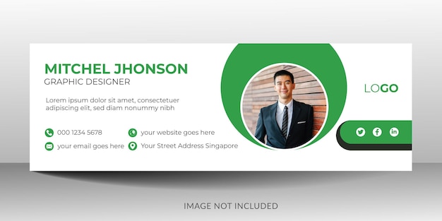 modern corporate email signature footer design template