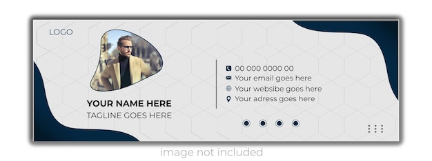 Modern corporate email signature template