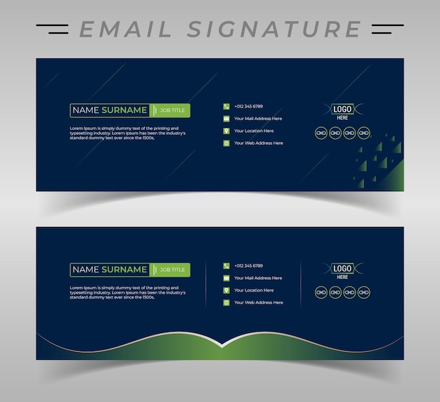 Современный шаблон подписи корпоративной электронной почты