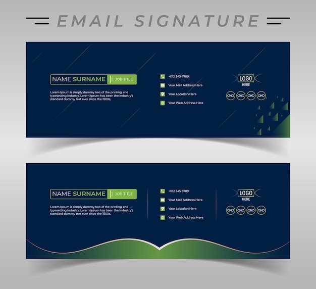 modern corporate email signature template