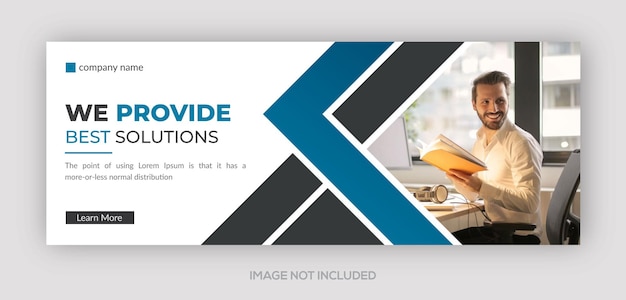 Modern corporate Facebook cover or business  banner design template