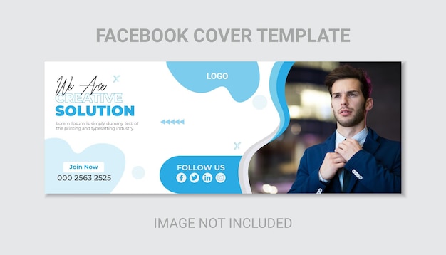 Modern corporate facebook cover template