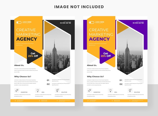 Modern Corporate Flyer or brochure cover template design