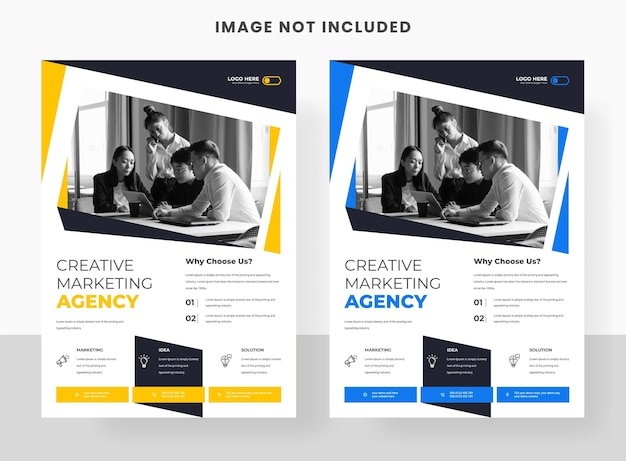 Modern Corporate Flyer or brochure cover template design
