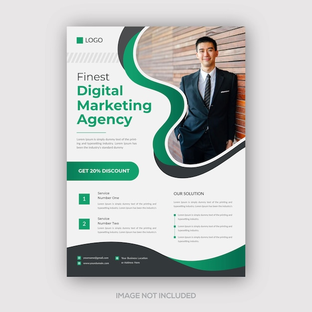 Modern corporate flyer or brochure template