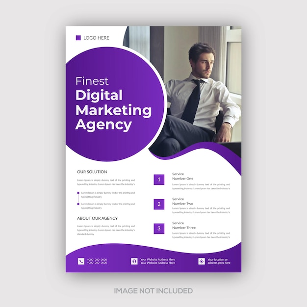 Modern corporate flyer or brochure template