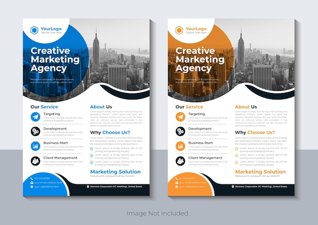 Modern corporate flyer design template