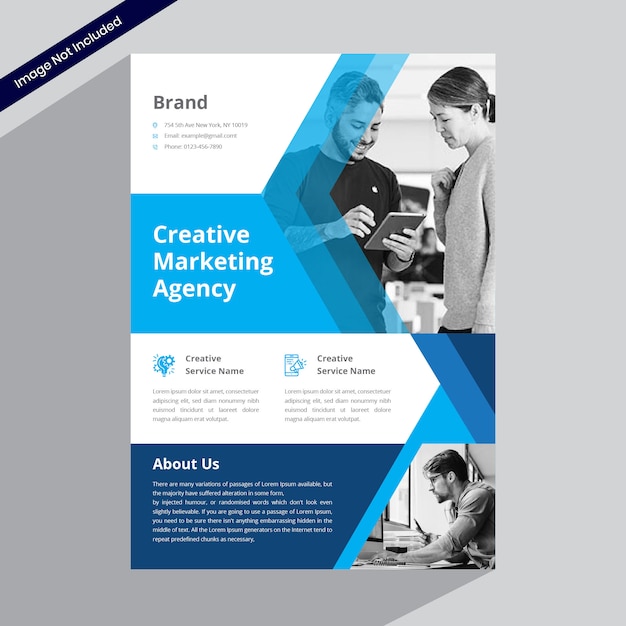 Vector modern corporate flyer design template