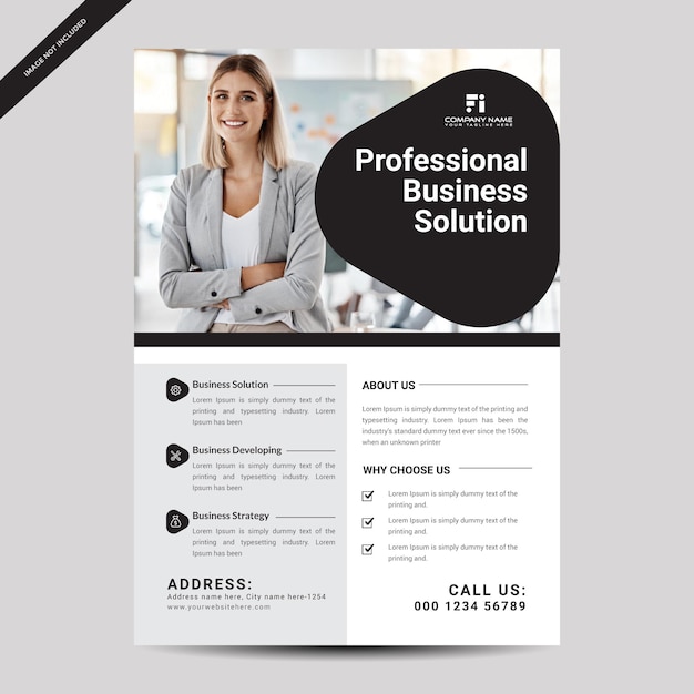 Modern Corporate Flyer Template Design met de beste uitstraling