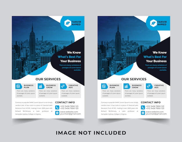 Vector modern corporate flyer  template