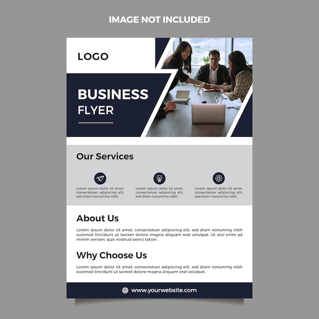 Vector modern corporate flyer template