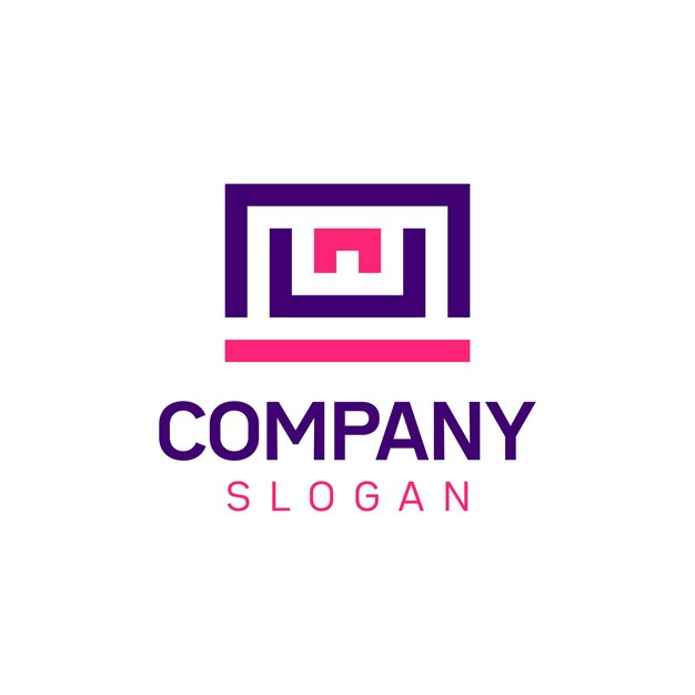 Modern corporate geometric logo design template