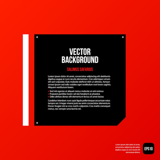 Modern corporate grafisch ontwerp sjabloon met zwarte elementen op rode achtergrond. Handig voor reclame, marketing en webdesign.