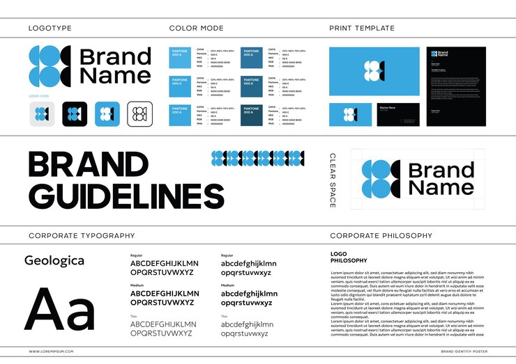 modern corporate identity landscape poster design