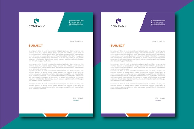 Modern corporate letterhead design