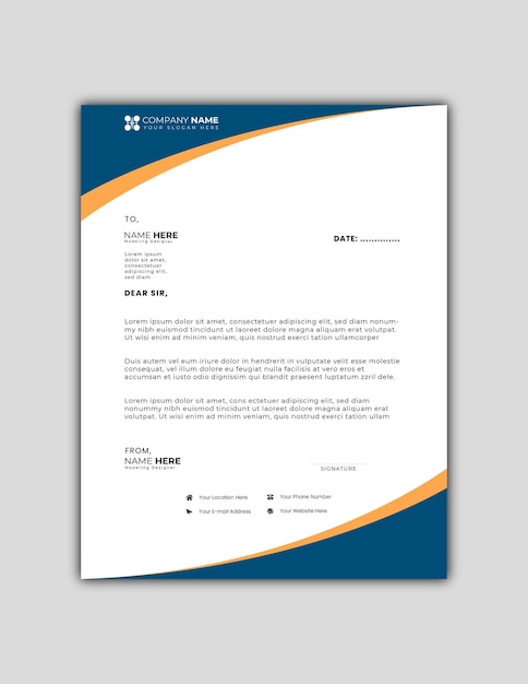 Vector modern corporate letterhead design