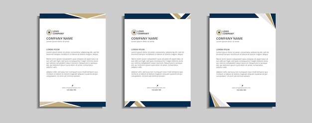 Vector modern corporate letterhead template design