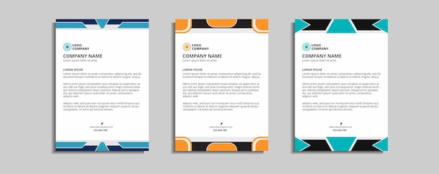 Modern corporate letterhead template design