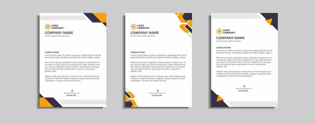 modern corporate letterhead template design