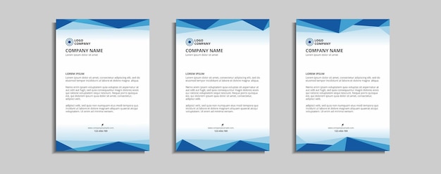 Vector modern corporate letterhead template design