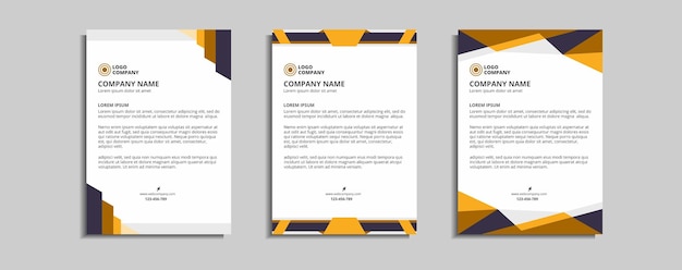 Modern corporate letterhead template design