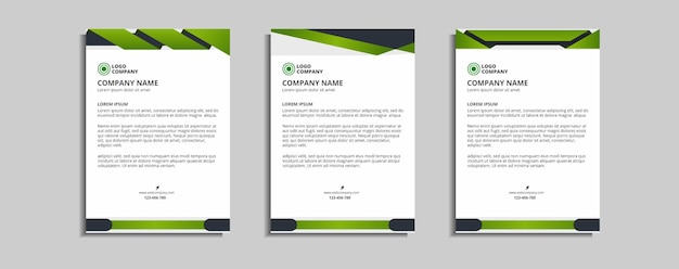 Modern corporate letterhead template design