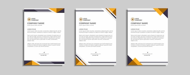 modern corporate letterhead template design