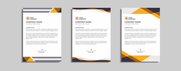 modern corporate letterhead template design