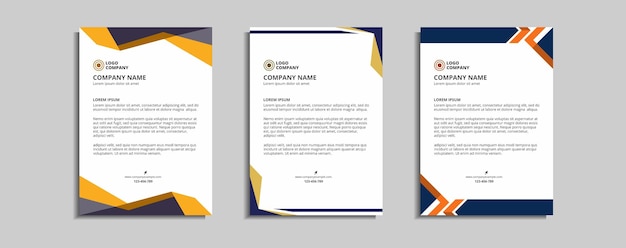 modern corporate letterhead template design