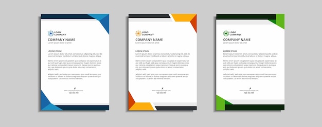 modern corporate letterhead template design