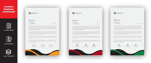 Modern and corporate letterhead template