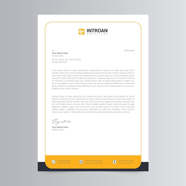 Modern and Corporate Letterhead Template