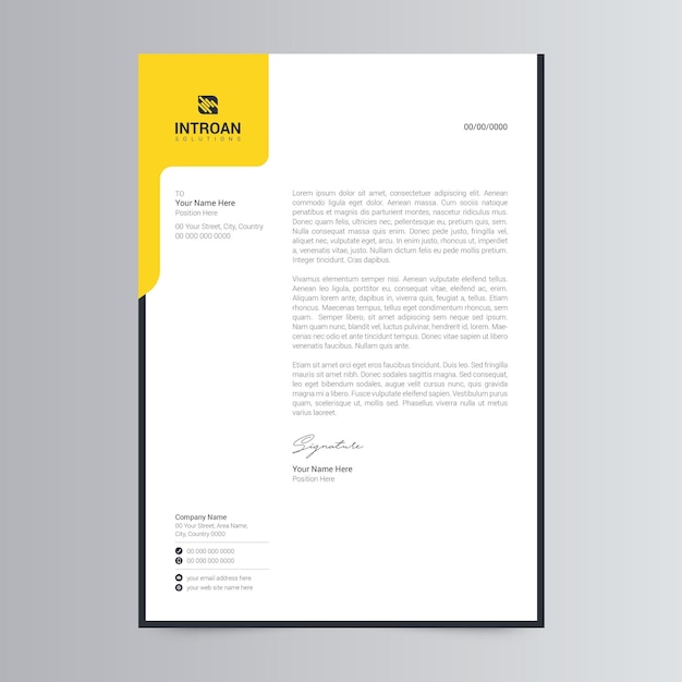 Modern and corporate letterhead template