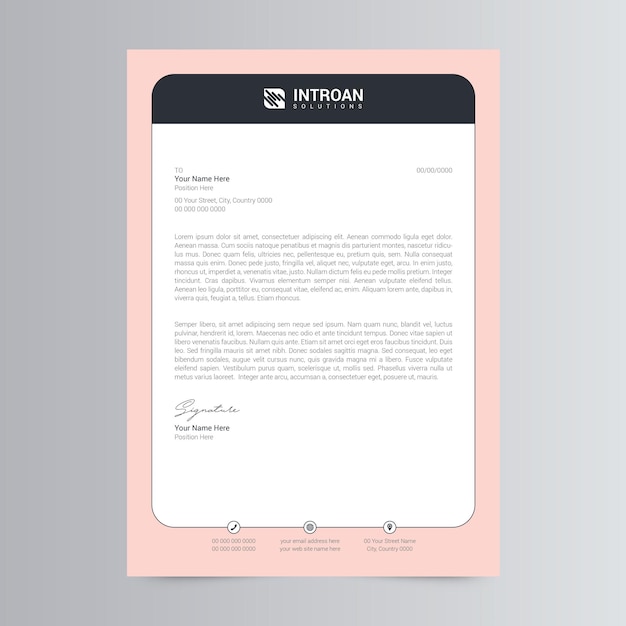 Modern and Corporate Letterhead Template