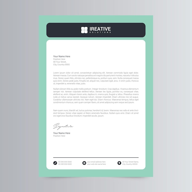 Modern and Corporate Letterhead Template