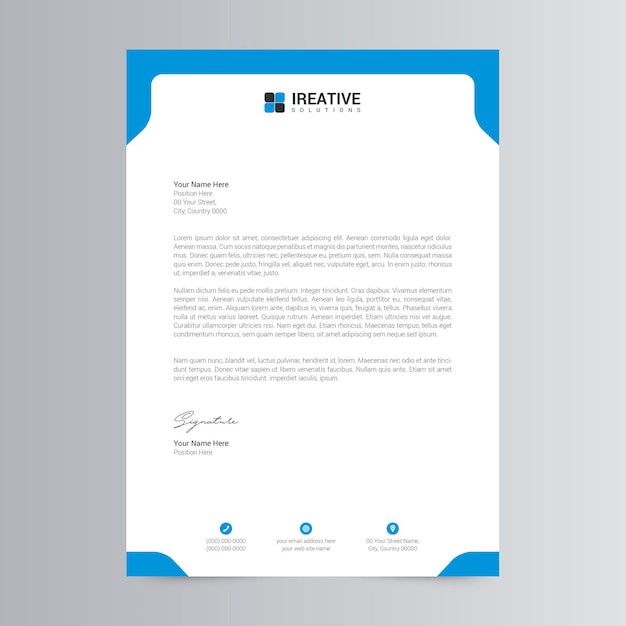 Modern and Corporate Letterhead Template