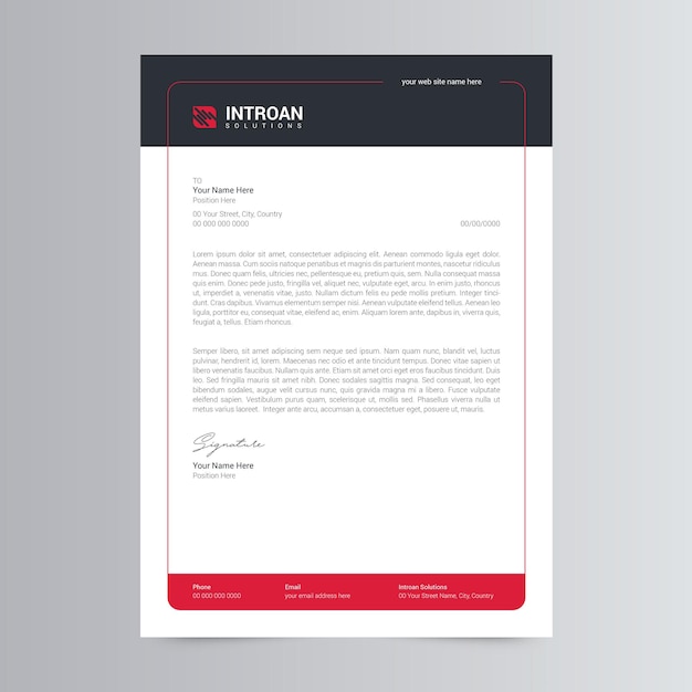 Modern and Corporate Letterhead Template