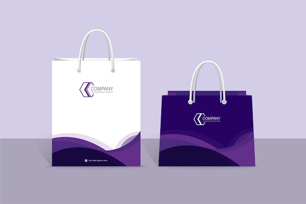 Modern corporate luxury shopping bag template