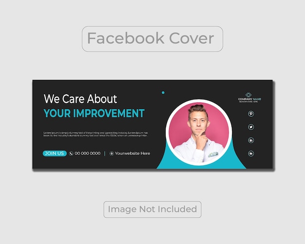 現代の企業医療カバーテンプレートまたはソーシャルメディアポストデザイン